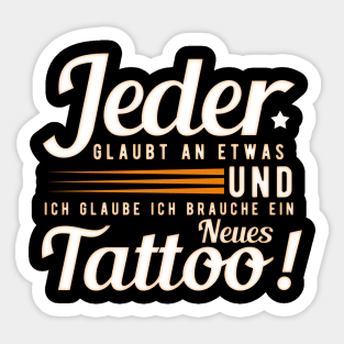 Tattoo Saying In German Word - v2 Sticker